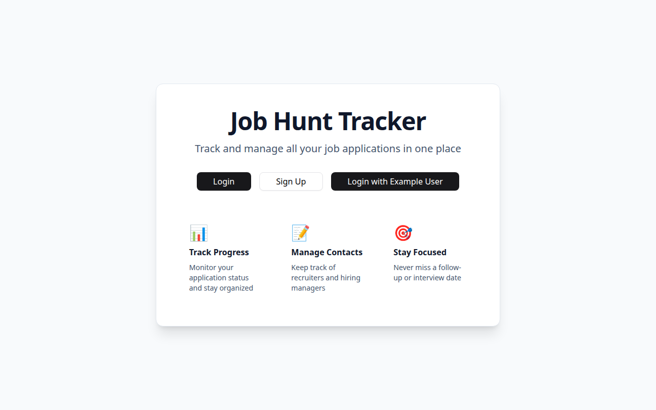 Job Hunt Tracker screenshot